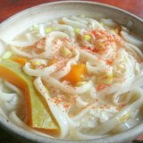 かぼちゃ入りスダチうどん